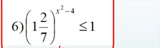 6) (1(2)/(7))^x^(2-4)leqslant 1