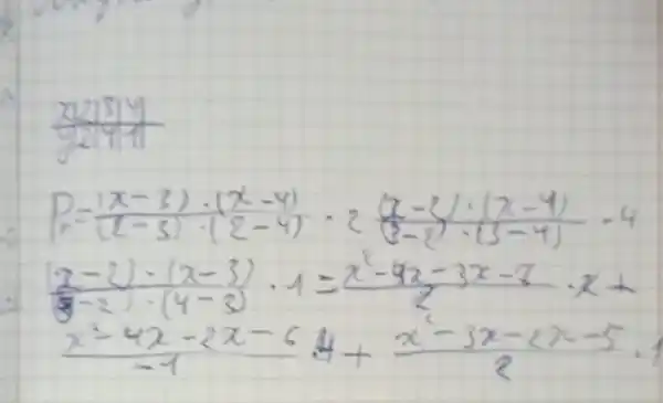 P_(n)=((x-3)cdot (x-y))/((x-5)cdot (2-y))cdot 2(((x-y)cdot (x-4))/((3-2)cdot (5-4))cdot 4
(2-0)cdot (x-3))/(3-2... (4-3))cdot x=(x^8-9x-3x-7)/(()-x+
(x^3-42-2x-64)/(-4)=(x-3x-120-5)/(8)