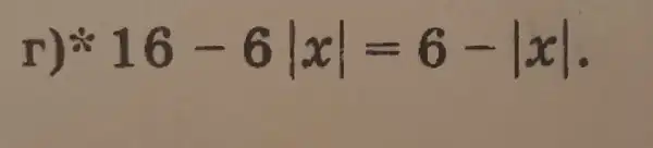 r)ast 16-6vert xvert =6-vert xvert