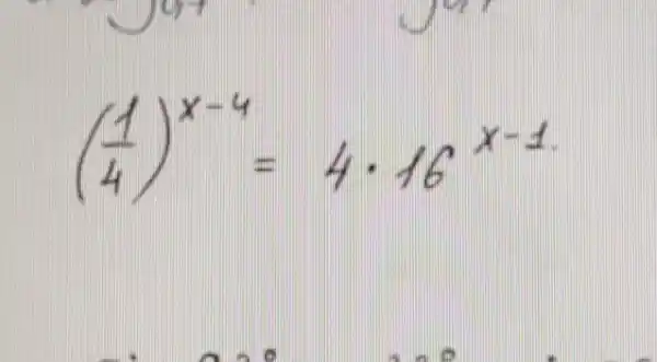 ((1)/(4))^x-4=4 cdot 16^x-1