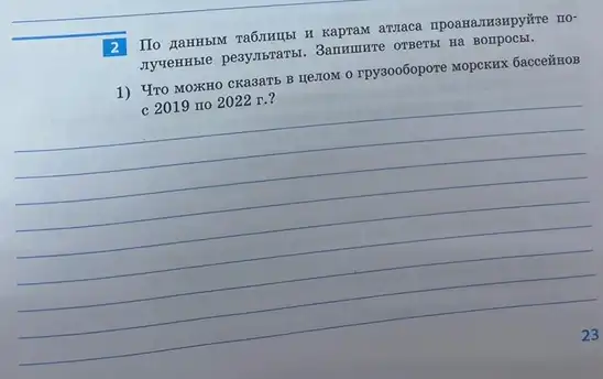 2	kapraw arzaca mpoamannampyitre HO-
anywentuble pesyntsnarbi. Samunume OTBeTbI Ha
1) Yro MOXHO CKa3aT6 B HezoM o rpy3006opore MODCKITEX 6acce#HOB
c 2019 no 2022 r.?
__