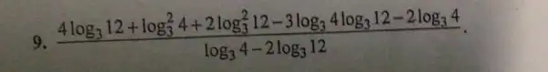 (4log_(3)12+log_(3)^24+2log_(3)^212-3log_(3)4log_(3)12-2log_(3)4)/(log_(3)4-2log_(3)12)