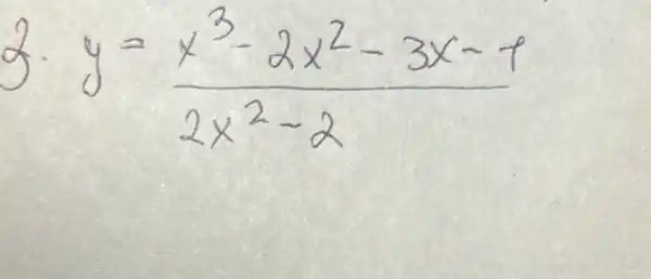 2. y=(x^3-2 x^2-3 x-1)/(2 x^2)-2