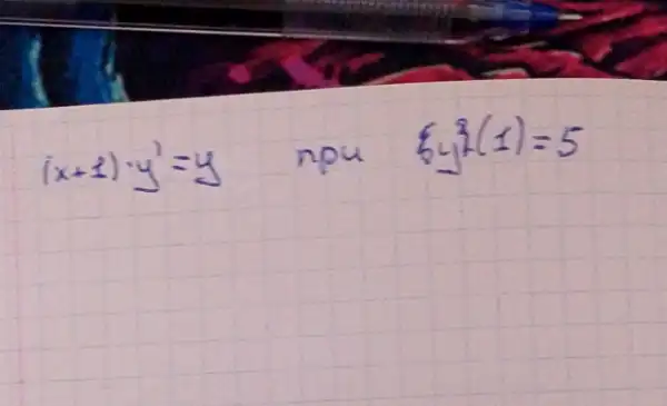 (x+1) cdot y^prime=y npu {y^3(1)=5.